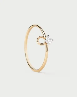 Joyas Con Diamantes|Joyas De Oro 18K-PDPAOLA Anillo Solitario De Diamante Y Oro Ari