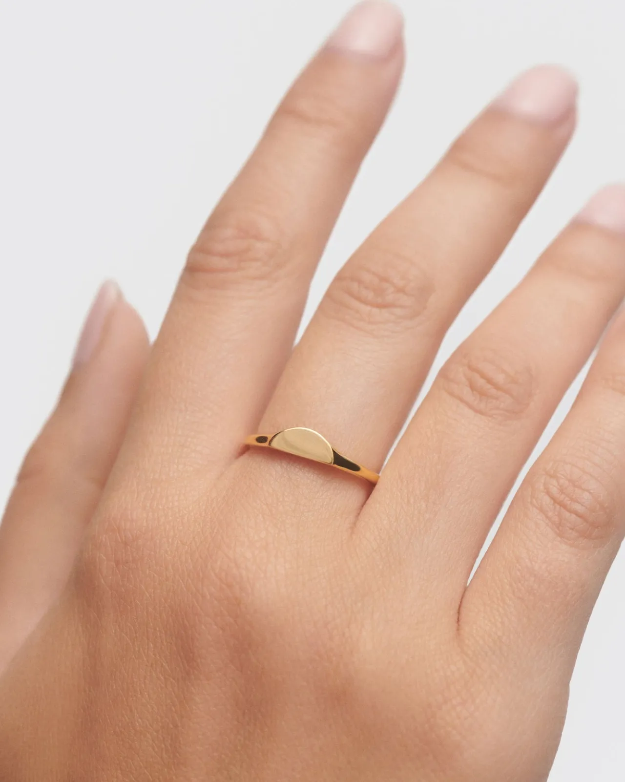 Anillos Sello|Anillos Básicos-PDPAOLA Anilo sello Half Circle mini
