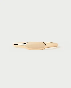 Anillos Sello|Anillos Básicos-PDPAOLA Anilo sello Hexagon mini