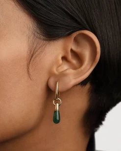 Piercings Con Piedras Semipreciosas|Aros Individuales-PDPAOLA Aro Individual Aventurina Verde Jupiter