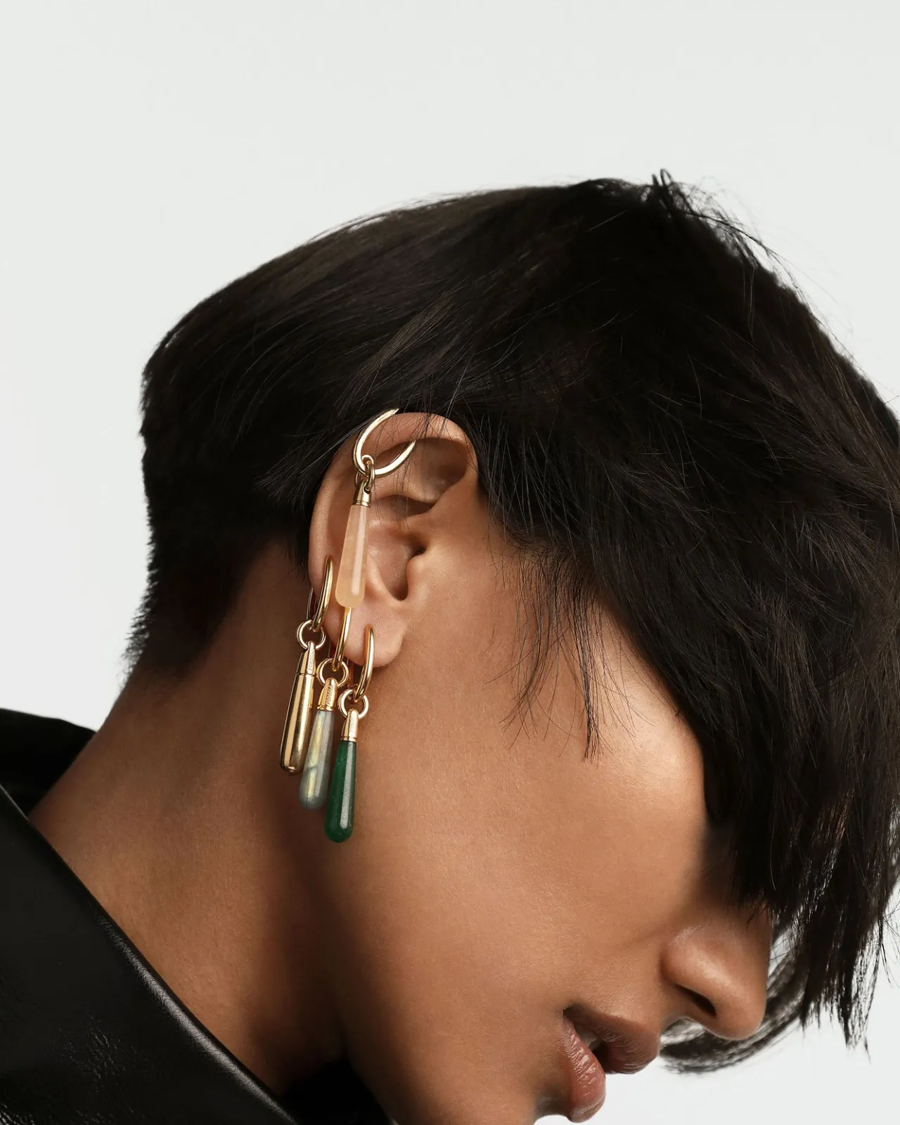 Piercings Con Piedras Semipreciosas|Aros Individuales-PDPAOLA Aro Individual Aventurina Amarilla Large Jupiter