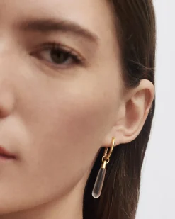 Piercings Con Piedras Semipreciosas|Aros Individuales-PDPAOLA Aro individual cristal de roca large Jupiter