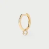 Joyas Con Diamantes|Joyas De Oro 18K-PDPAOLA Aro individual de diamantes y oro Loop