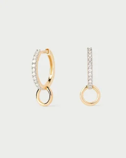 Joyas Con Diamantes|Joyas De Oro 18K-PDPAOLA Aro individual de diamantes y oro Circle