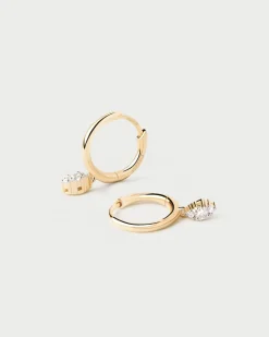 Joyas Con Diamantes|Joyas De Oro 18K-PDPAOLA Aros De Diamantes Y Oro Emi