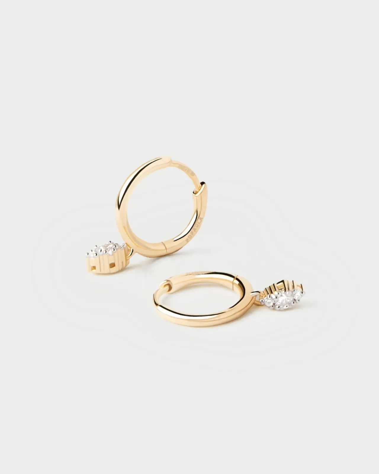 Joyas Con Diamantes|Joyas De Oro 18K-PDPAOLA Aros De Diamantes Y Oro Emi