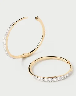 Joyas Con Diamantes|Joyas De Oro 18K-PDPAOLA Aros De Diamantes Y Oro Estella