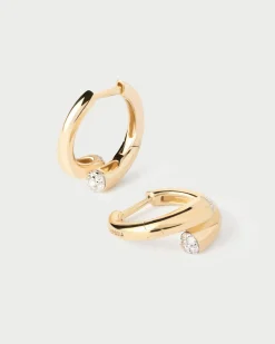 Pendientes De Alta Joyería|Pendientes De Alta Joyería-PDPAOLA Aros de diamantes y oro Eclipse