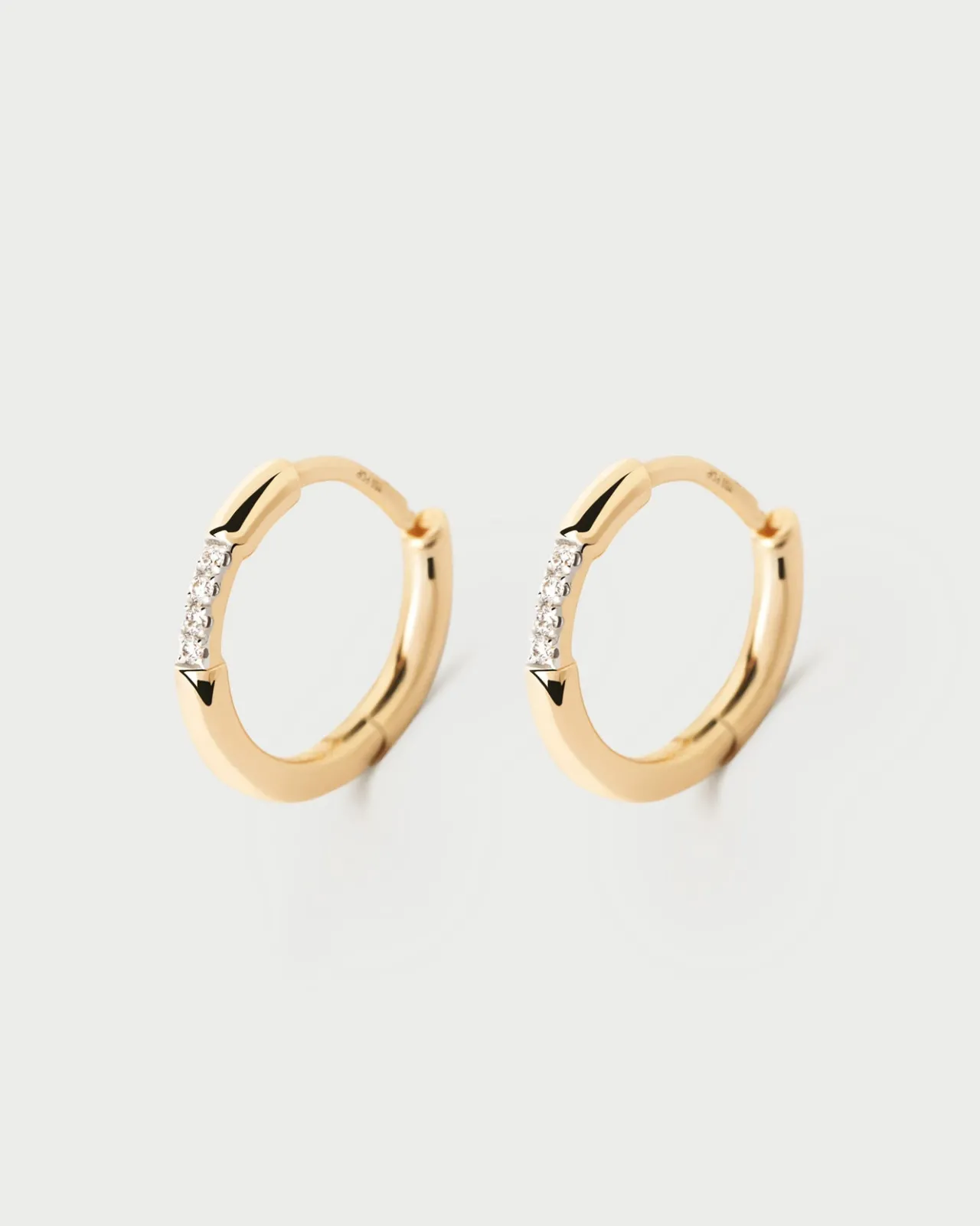 Joyas Con Diamantes|Joyas De Oro 18K-PDPAOLA Aros de diamantes y oro Mini Nora