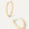 Joyas De Oro 18K|Aros-PDPAOLA Aros de Oro Efecto Arena Vera