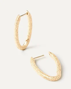 Joyas De Oro 18K|Aros-PDPAOLA Aros de Oro Efecto Arena Vera