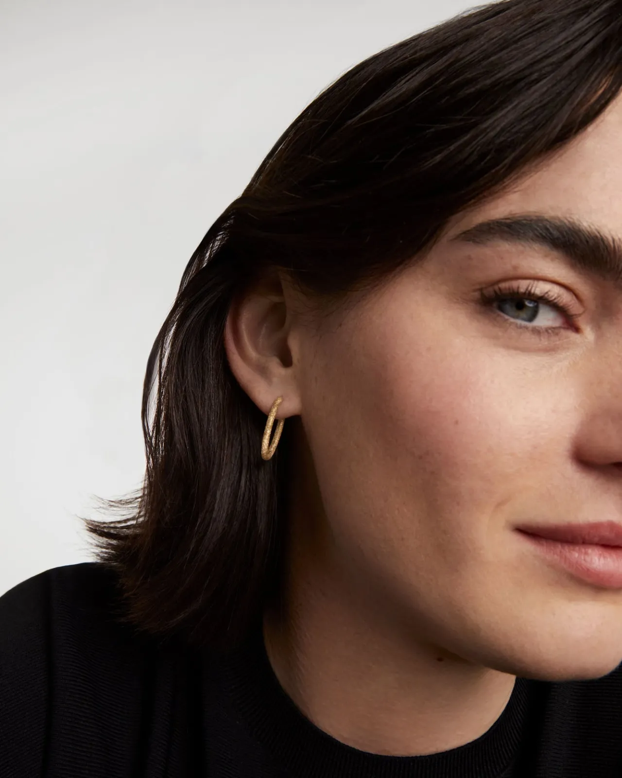 Joyas De Oro 18K|Aros-PDPAOLA Aros de Oro Efecto Arena Vera