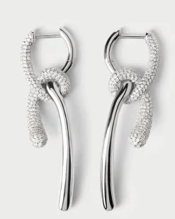 Aros|Pendientes De Plata-PDPAOLA Aros de plata Pavé Twist