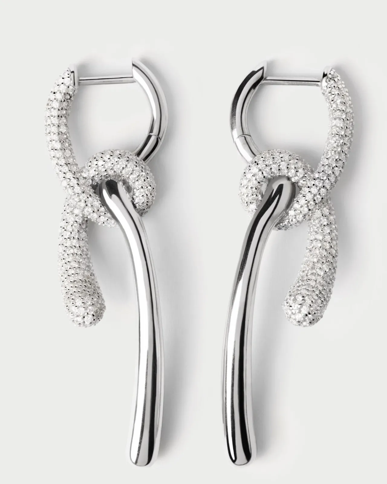 Aros|Pendientes De Plata-PDPAOLA Aros de plata Pavé Twist