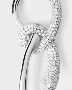 Aros|Pendientes De Plata-PDPAOLA Aros de plata Pavé Twist