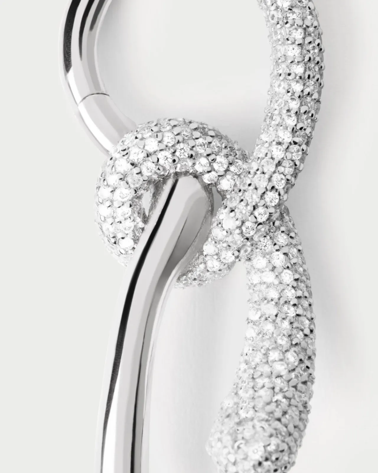 Aros|Pendientes De Plata-PDPAOLA Aros de plata Pavé Twist