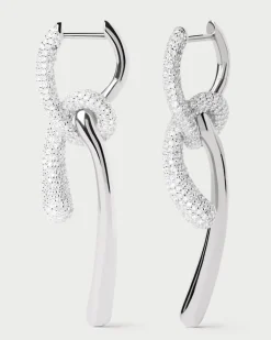 Aros|Pendientes De Plata-PDPAOLA Aros de plata Pavé Twist