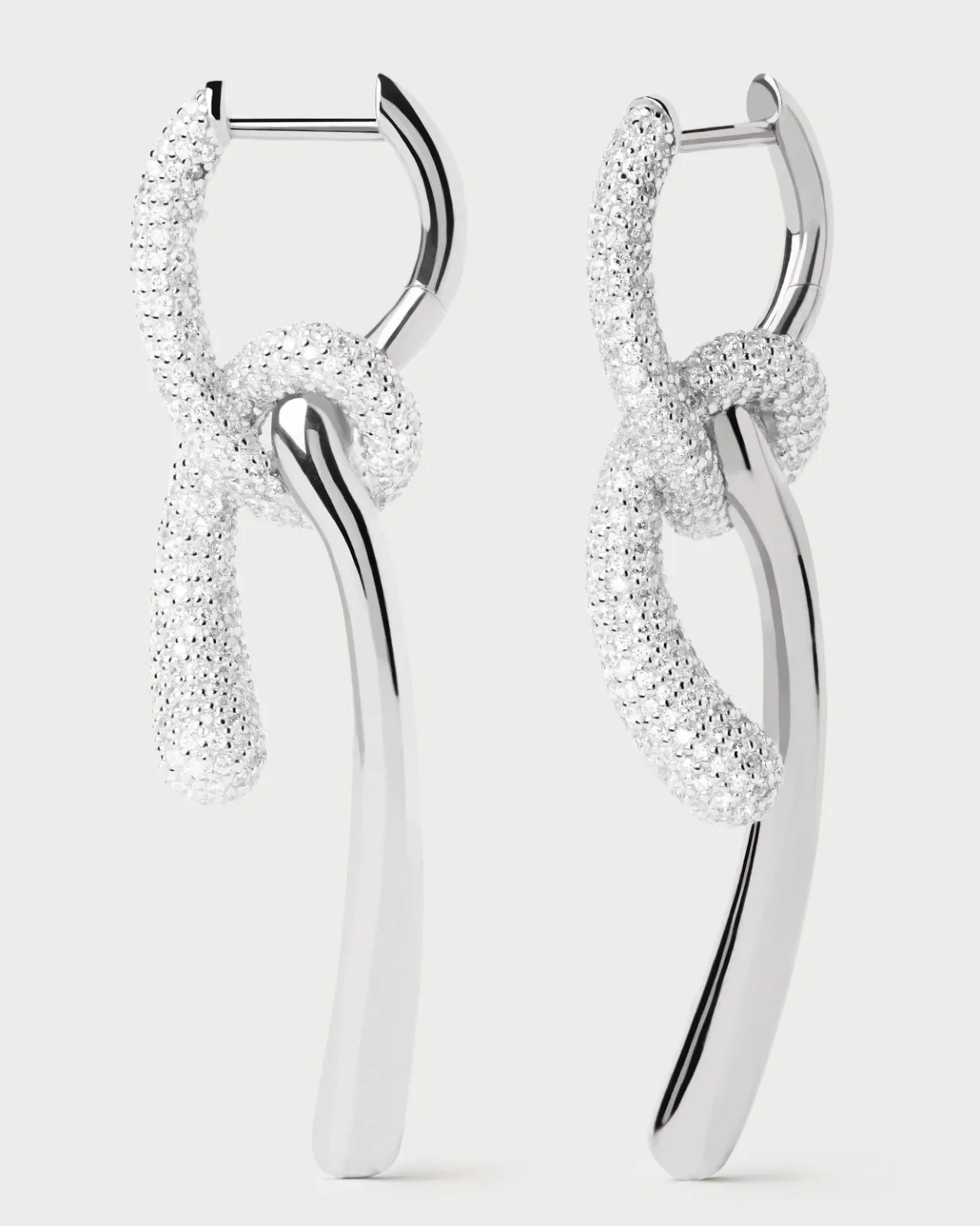 Aros|Pendientes De Plata-PDPAOLA Aros de plata Pavé Twist