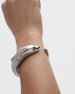 Pulseras De Plata|Rebajas Pulseras-PDPAOLA Brazalete de plata Dolphin