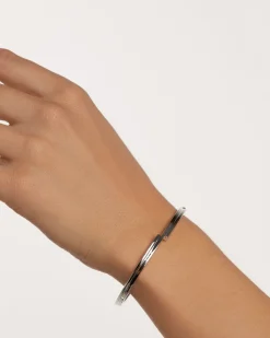 Brazaletes|Pulseras Básicas-PDPAOLA Brazalete de Plata Genesis