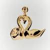 Pulseras De Oro|Collares De Oro-PDPAOLA Charm Cisnes corazón