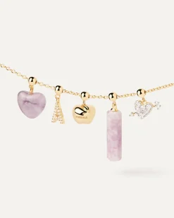 Charms Amor|Charms De Piedras-PDPAOLA Charm Corazón Amatista