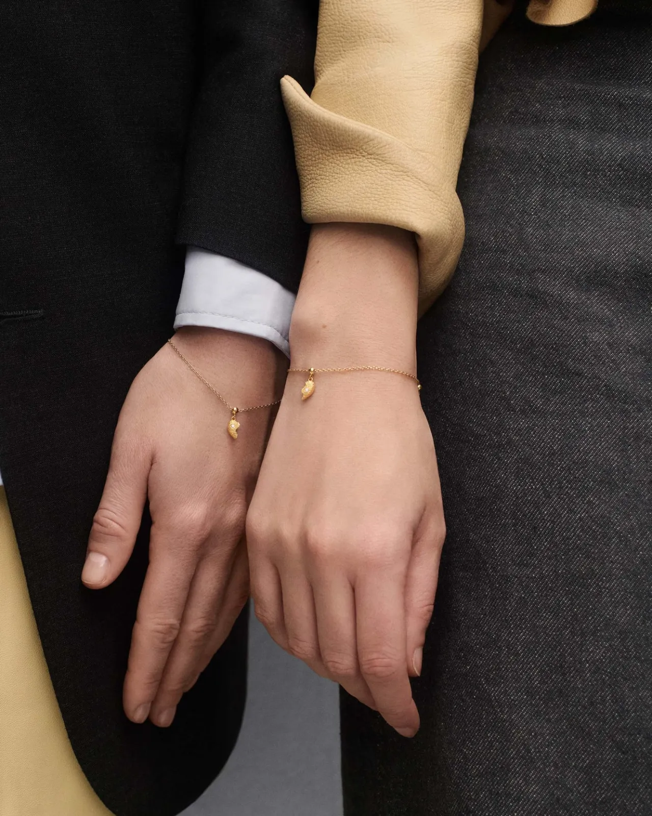 Pulseras De Oro|Collares De Oro-PDPAOLA Charm Corazón divisible