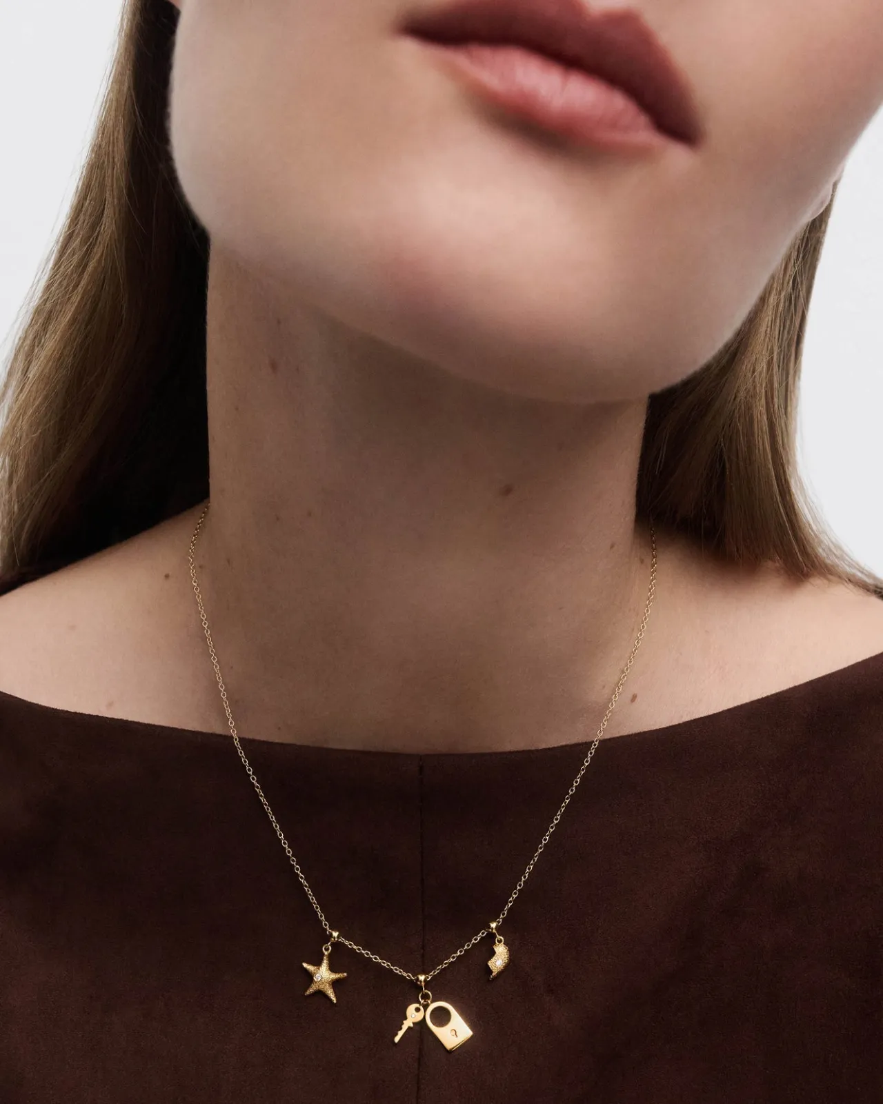 Pulseras De Oro|Collares De Oro-PDPAOLA Charm Corazón divisible