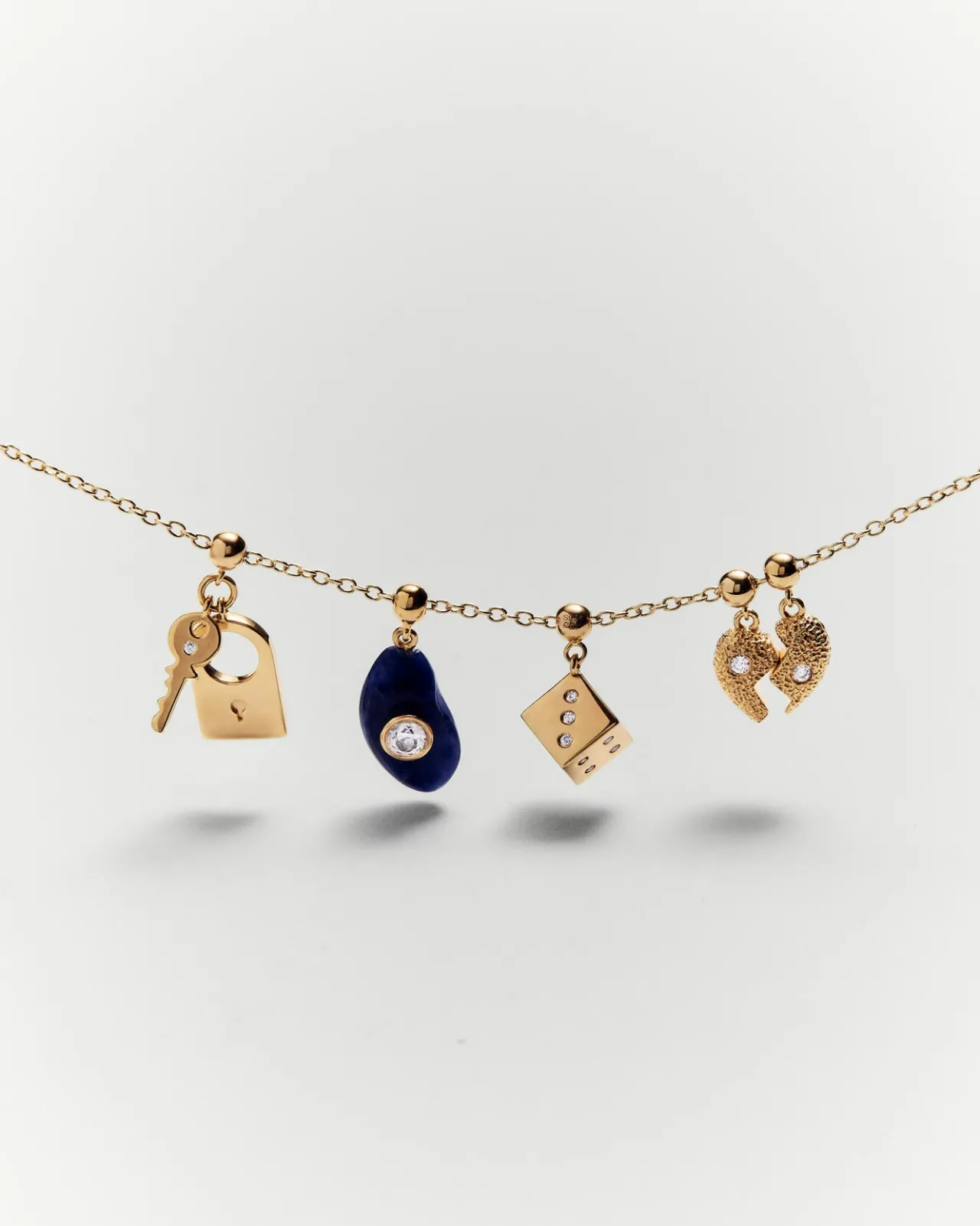 Pulseras De Oro|Collares De Oro-PDPAOLA Charm Corazón divisible