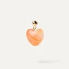 Charms Amor|Charms De Piedras-PDPAOLA Charm Corazón Ágata Naranja