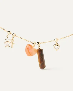 Charms Amor|Charms De Piedras-PDPAOLA Charm Corazón Ágata Naranja