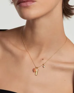 Charms Amor|Charms De Piedras-PDPAOLA Charm Corazón Ágata Naranja