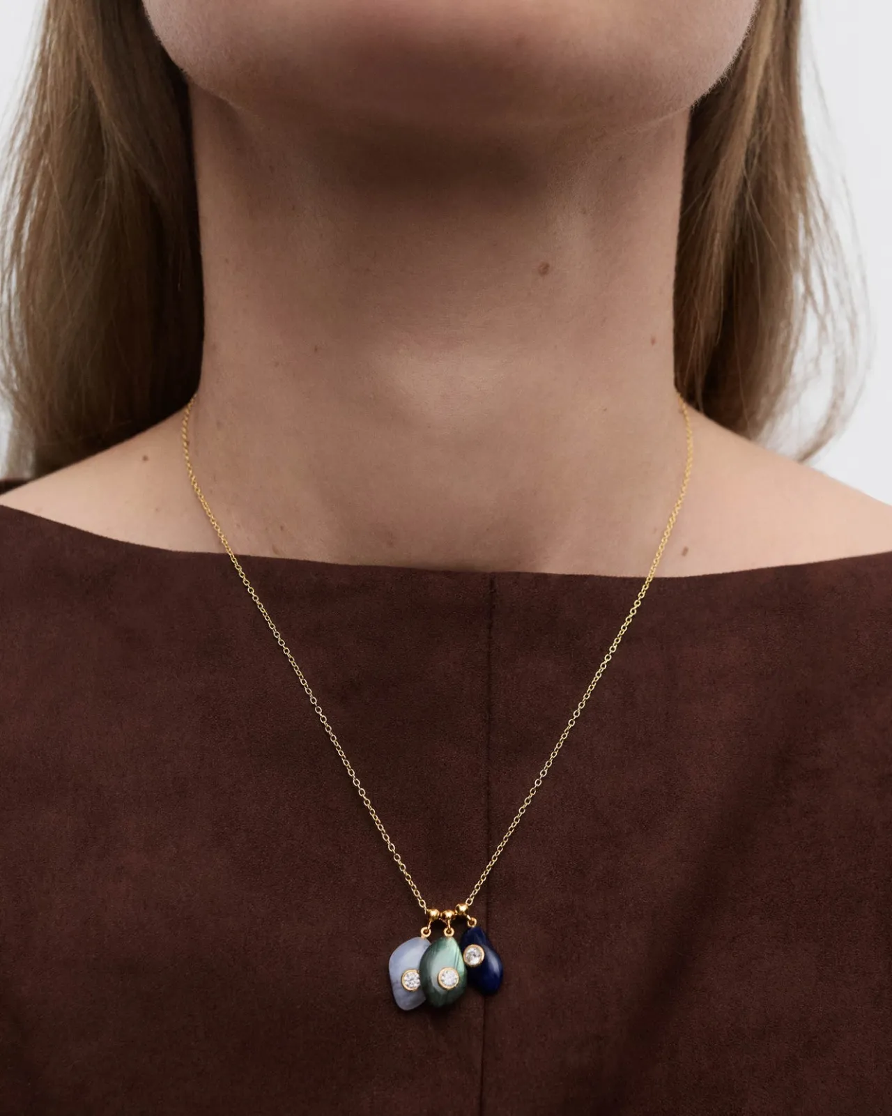 Collares Con Piedras Semipreciosas|Collares De Oro-PDPAOLA Charm Sodalita Intuición