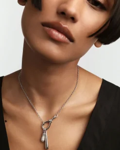 Colgantes Pequeños-PDPAOLA Colgante de Plata Pavé Drop
