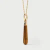 Colgantes Con Piedras Semipreciosas-PDPAOLA Colgante Ojo de tigre large Drop