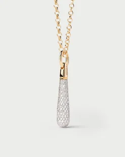 Colgantes Grandes-PDPAOLA Colgante Pavé Large Drop