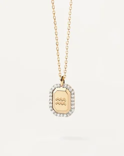 Collares De Oro|Rebajas Collares-PDPAOLA Collar Acuario