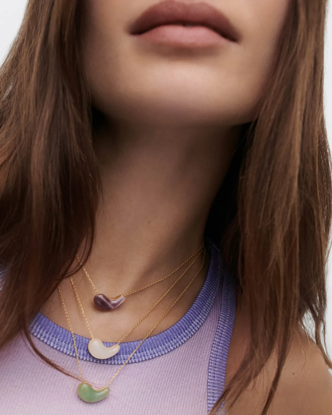 Collares Con Piedras Semipreciosas|Collares De Oro-PDPAOLA Collar Amatista Aura
