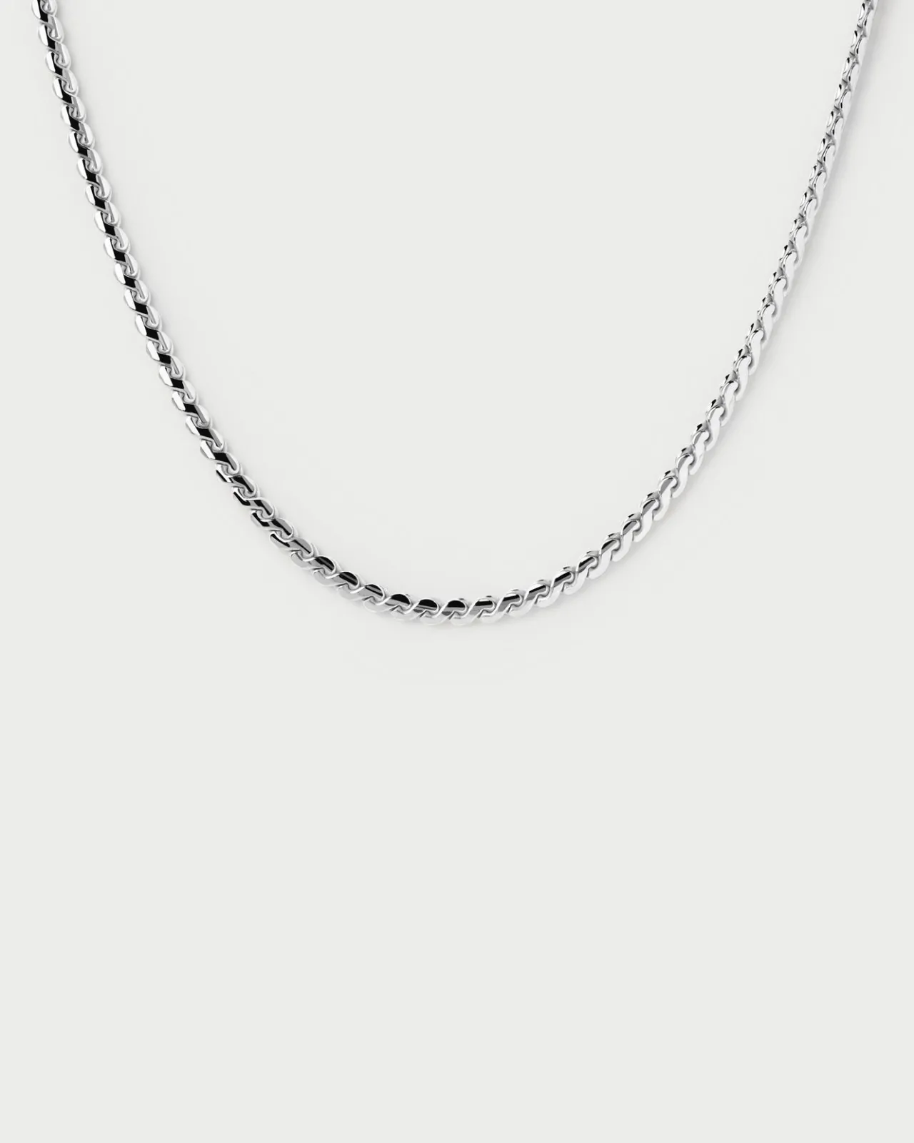 Collares Básicos|Collares De Cadena-PDPAOLA Collar Cadena de Plata Serpentine