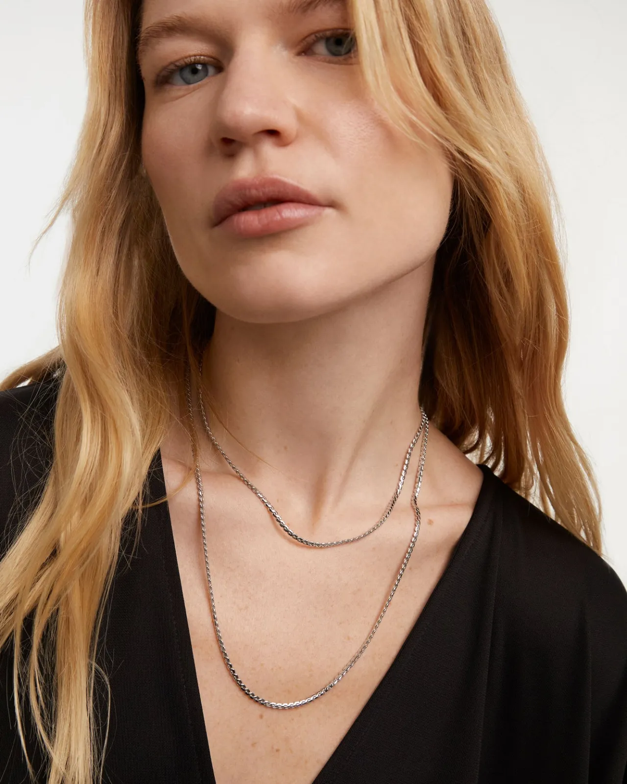 Collares Básicos|Collares De Cadena-PDPAOLA Collar Cadena de Plata Serpentine