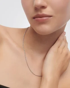 Collares Básicos|Collares De Cadena-PDPAOLA Collar cadena de plata Sparkle