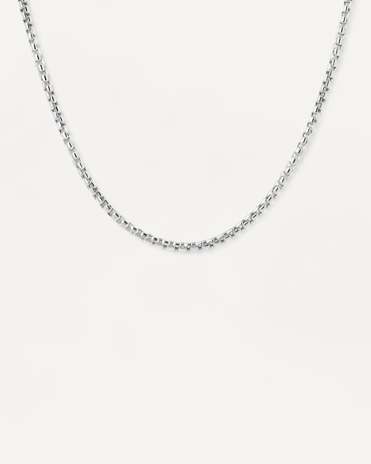 Joyas De Oro Blanco 18K|Joyas De Oro 18K-PDPAOLA Collar Cadena Veneciana de Oro Blanco