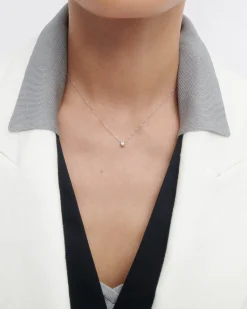 Joyas Con Diamantes|Joyas De Oro Blanco 18K-PDPAOLA Collar de diamantes y oro blanco Delia