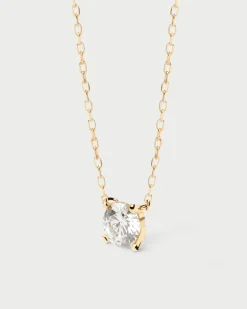 Joyas Con Diamantes|Joyas De Oro 18K-PDPAOLA Collar de Diamantes y oro Solitaire Supreme