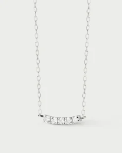 Joyas Con Diamantes|Joyas De Oro Blanco 18K-PDPAOLA Collar de Diamantes Y Oro Blanco Eternity