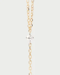 Joyas Con Diamantes|Joyas De Oro 18K-PDPAOLA Collar de diamantes y oro Lagoon
