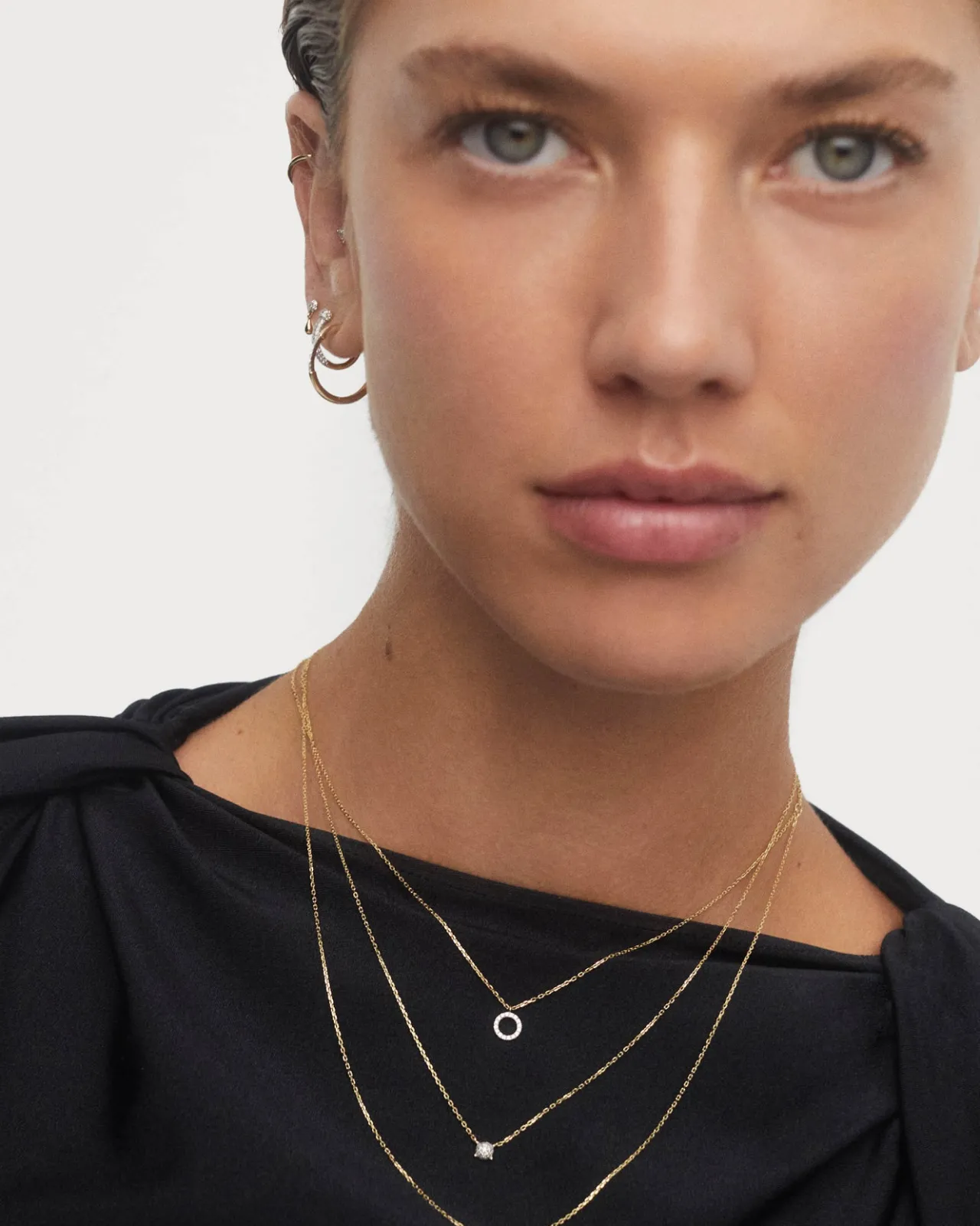 Joyas Con Diamantes|Joyas De Oro 18K-PDPAOLA Collar de diamantes y oro Circle