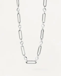 Collares Básicos|Collares De Cadena-PDPAOLA Collar de Plata Love Triangle