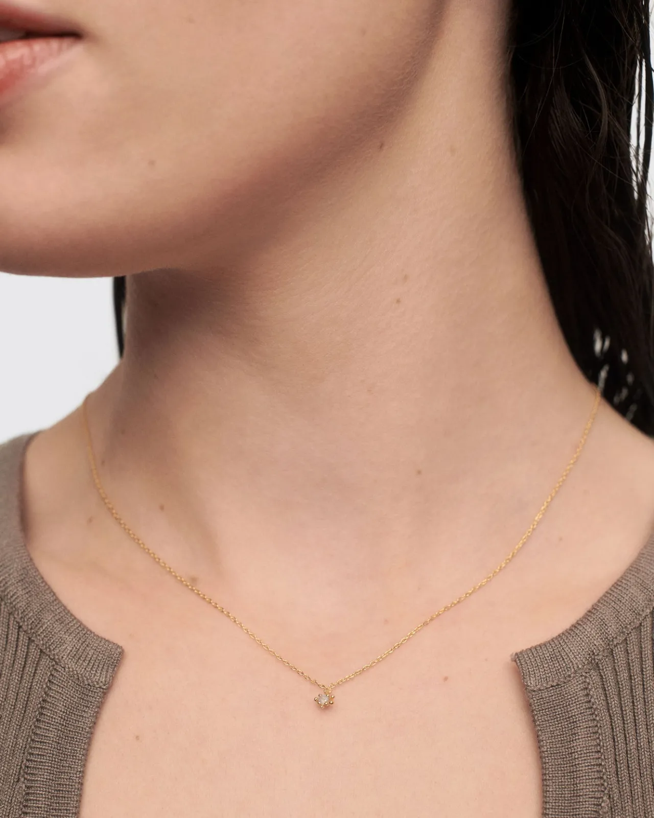 Collares Básicos|Rebajas Collares-PDPAOLA Collar Fleur Gris