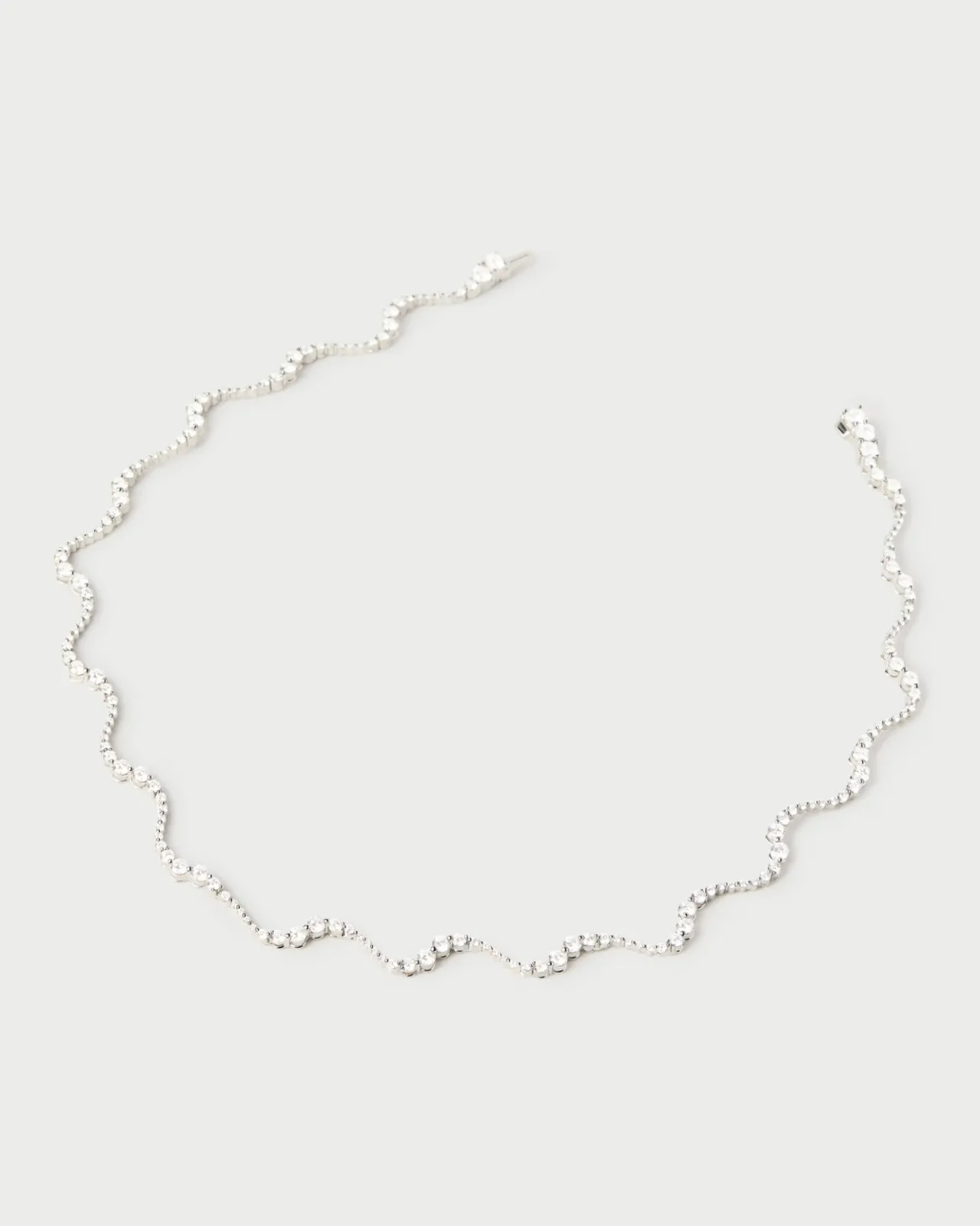Joyas Con Diamantes|Joyas De Oro Blanco 18K-PDPAOLA Collar gargantilla de diamantes y oro blanco Venus